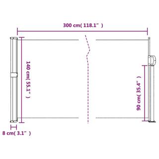 VidaXL Auvent latéral rétractable  