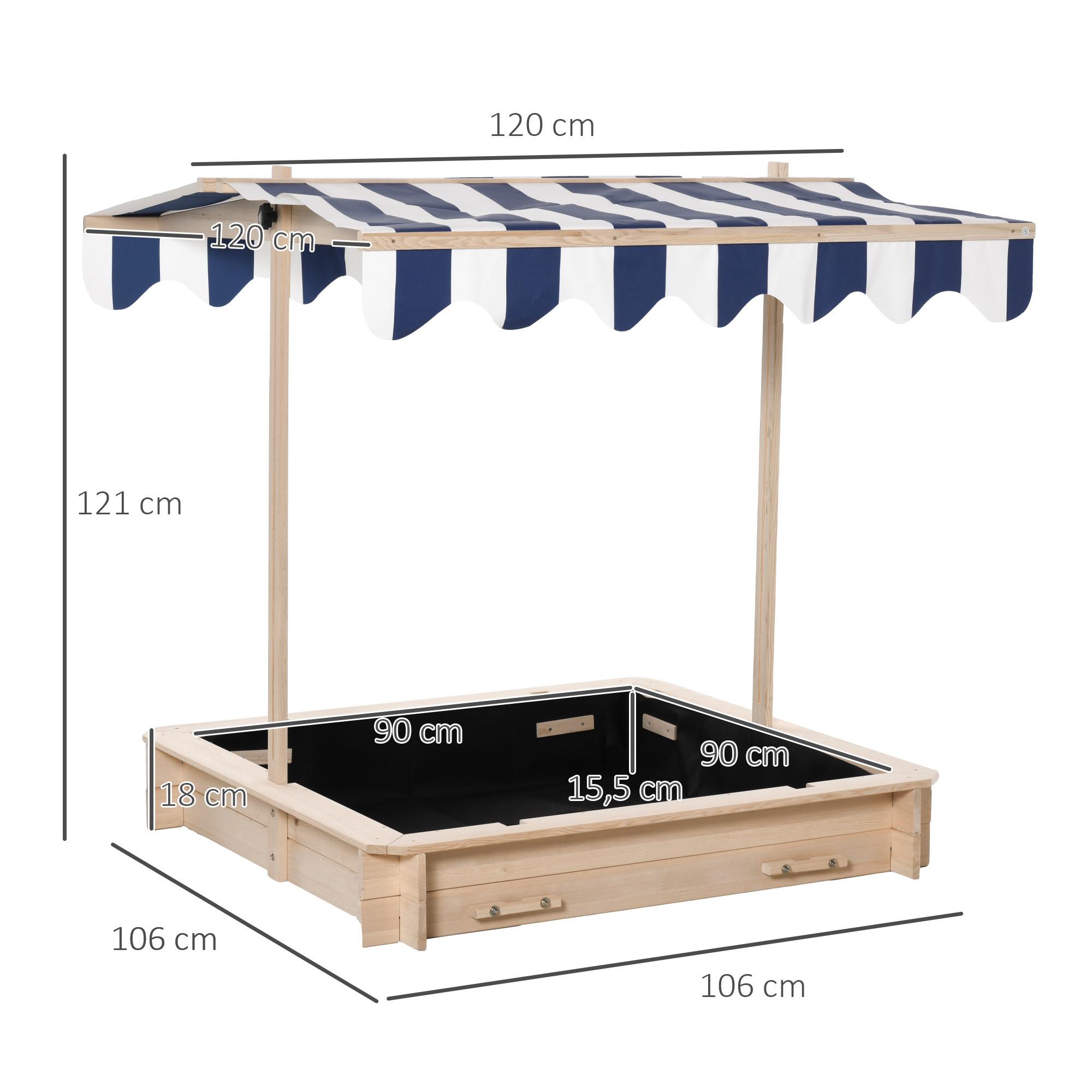 Outsunny  Sandkasten Sandkiste aus Holz 