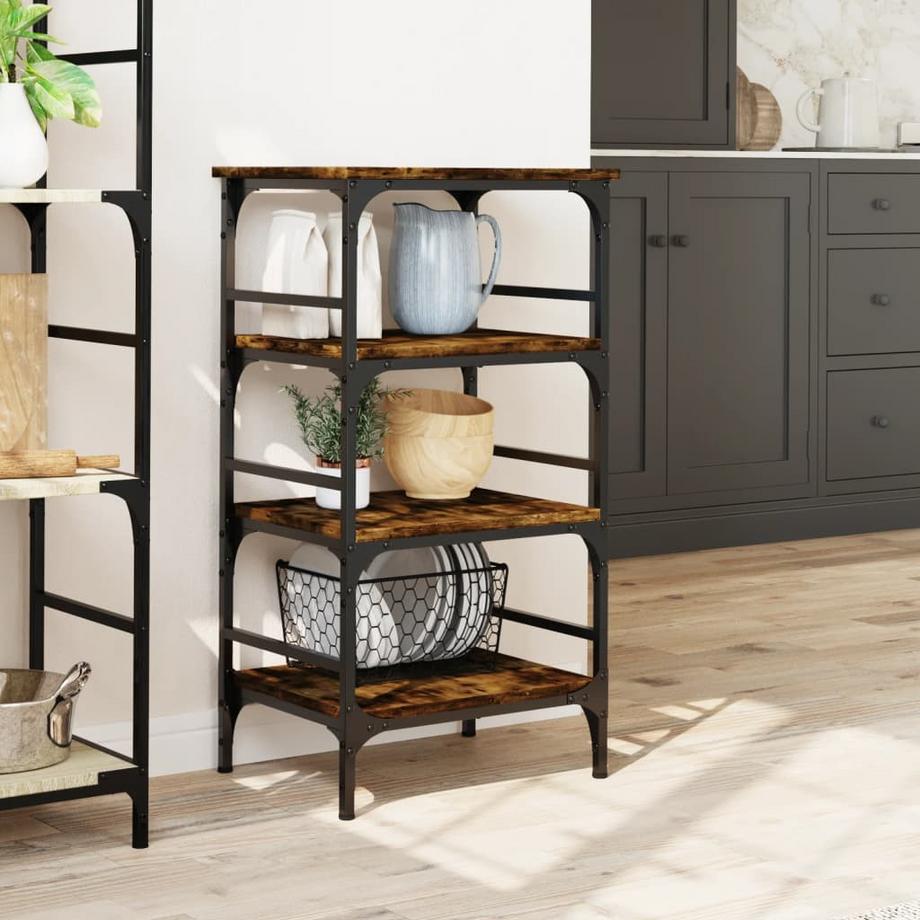 VidaXL Chariot de cuisine bois d'ingénierie  