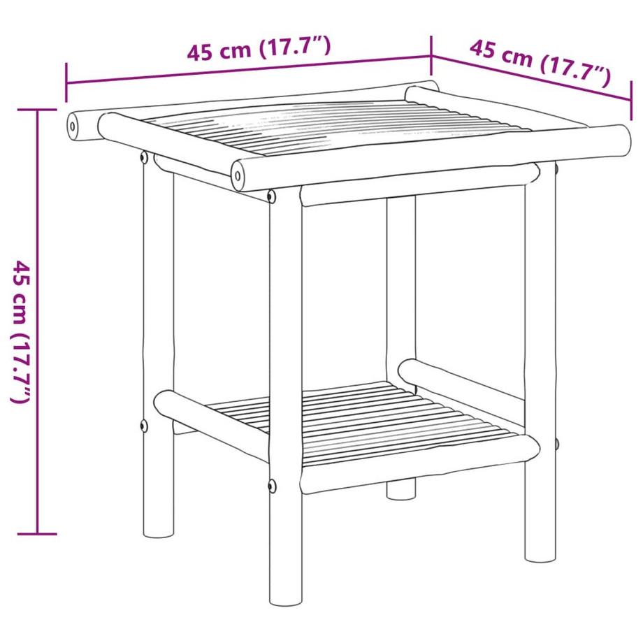VidaXL Table basse bambou  