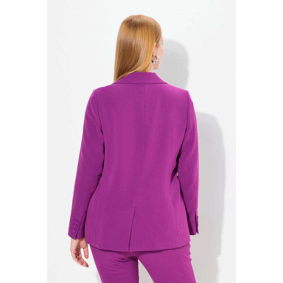 Ulla Popken Blazer Col Revers Poches a Rabat Fermeture Bouton  