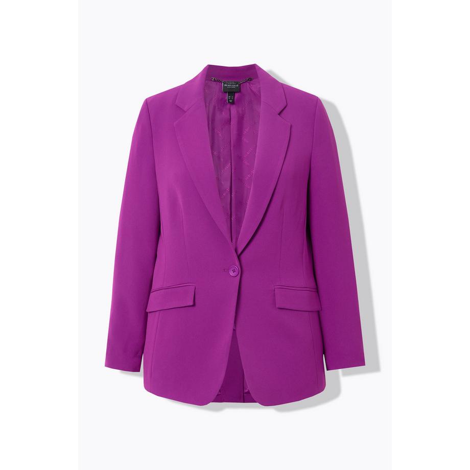 Ulla Popken Blazer Col Revers Poches a Rabat Fermeture Bouton  