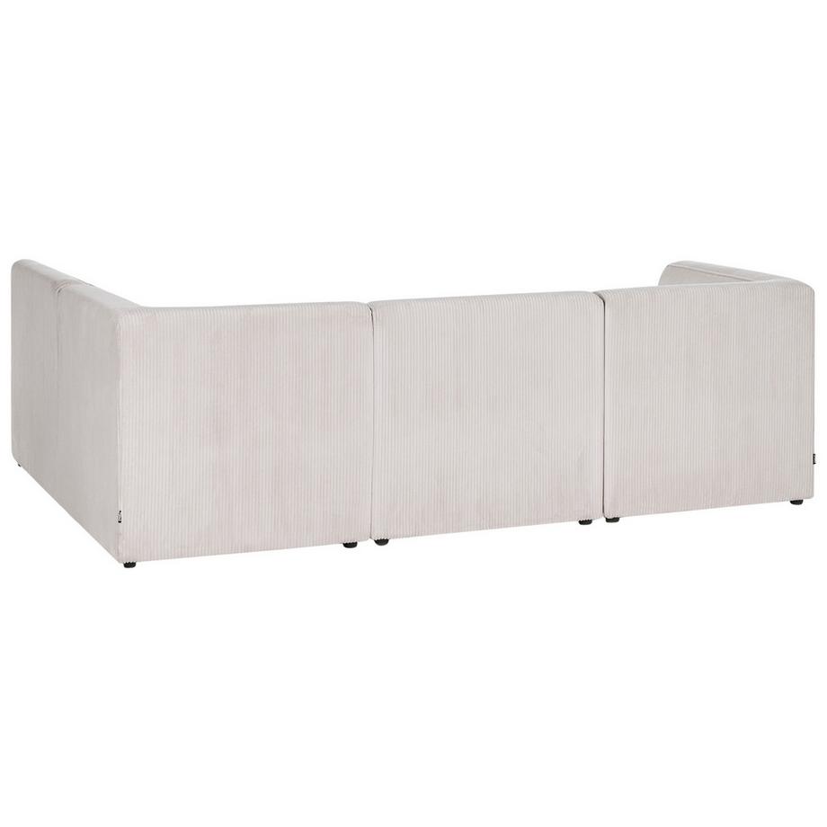 Beliani Linksseitiges Ecksofa aus Cord  LEMVIG  