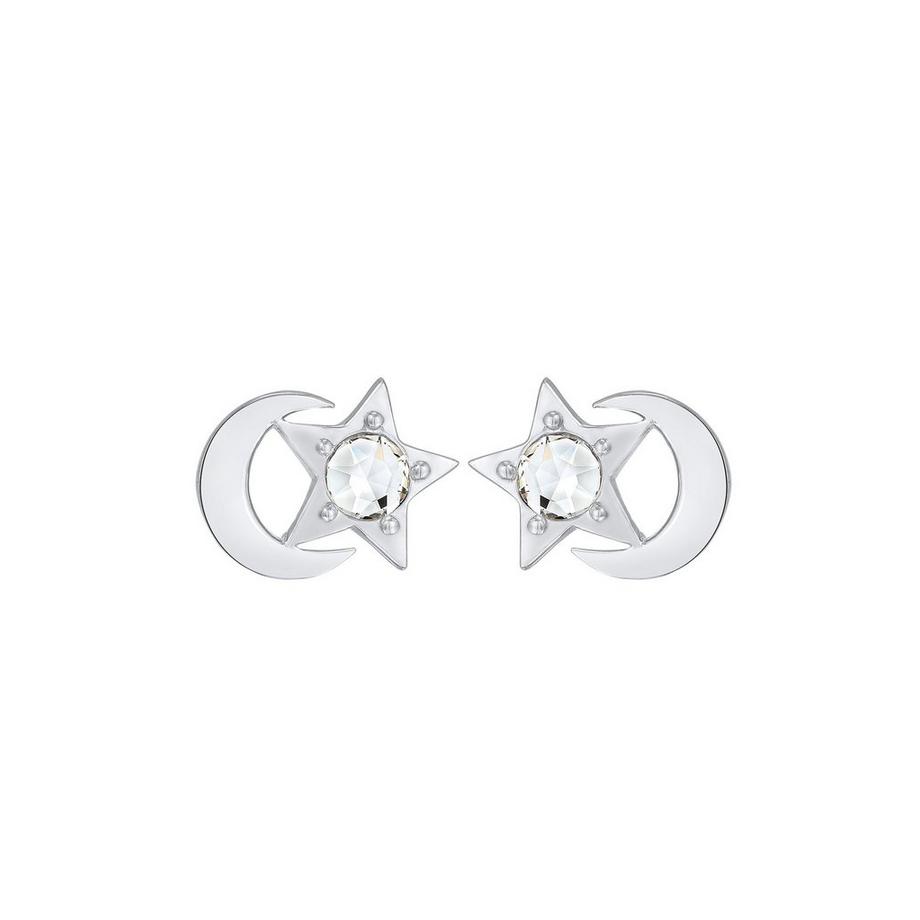 Elli  Boucles d'Oreilles Enfants Clous D'oreilles Demi-Lune Étoile Avec Cristal 