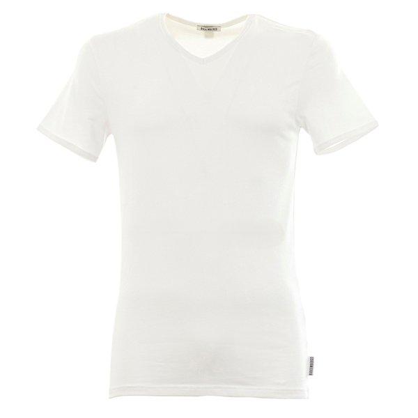 Image of Essential T-shirt(v-neck) Bi-pack Herren Weiss Bedruckt M