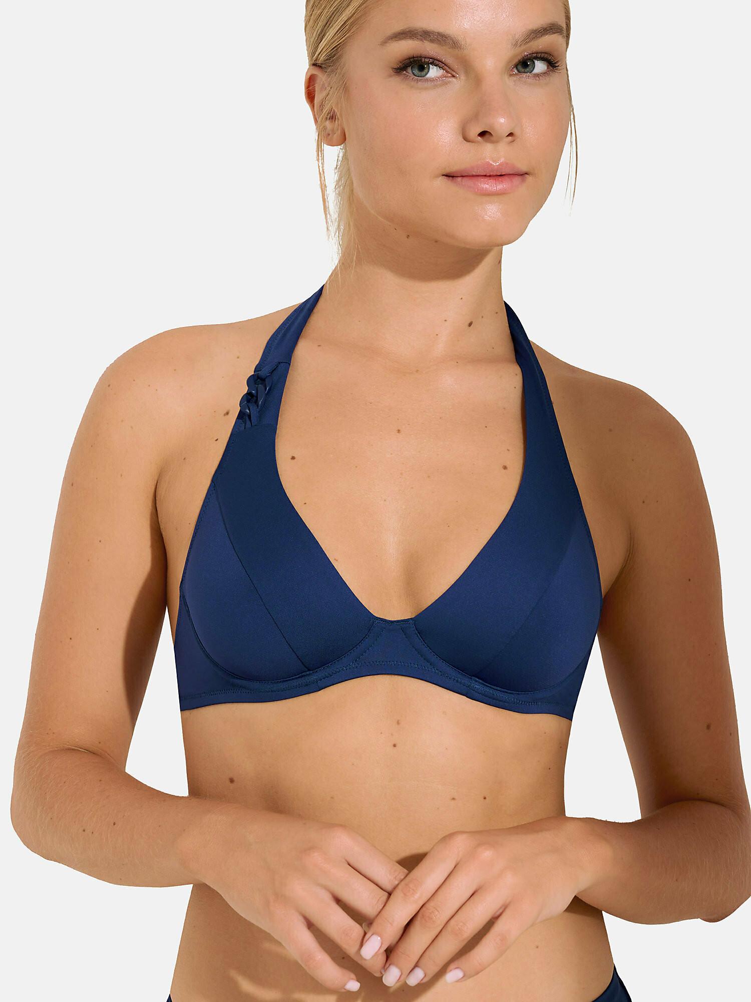 Image of Armaturiertes Neckholder-badeanzugoberteil Palma Damen Königsblau B/44