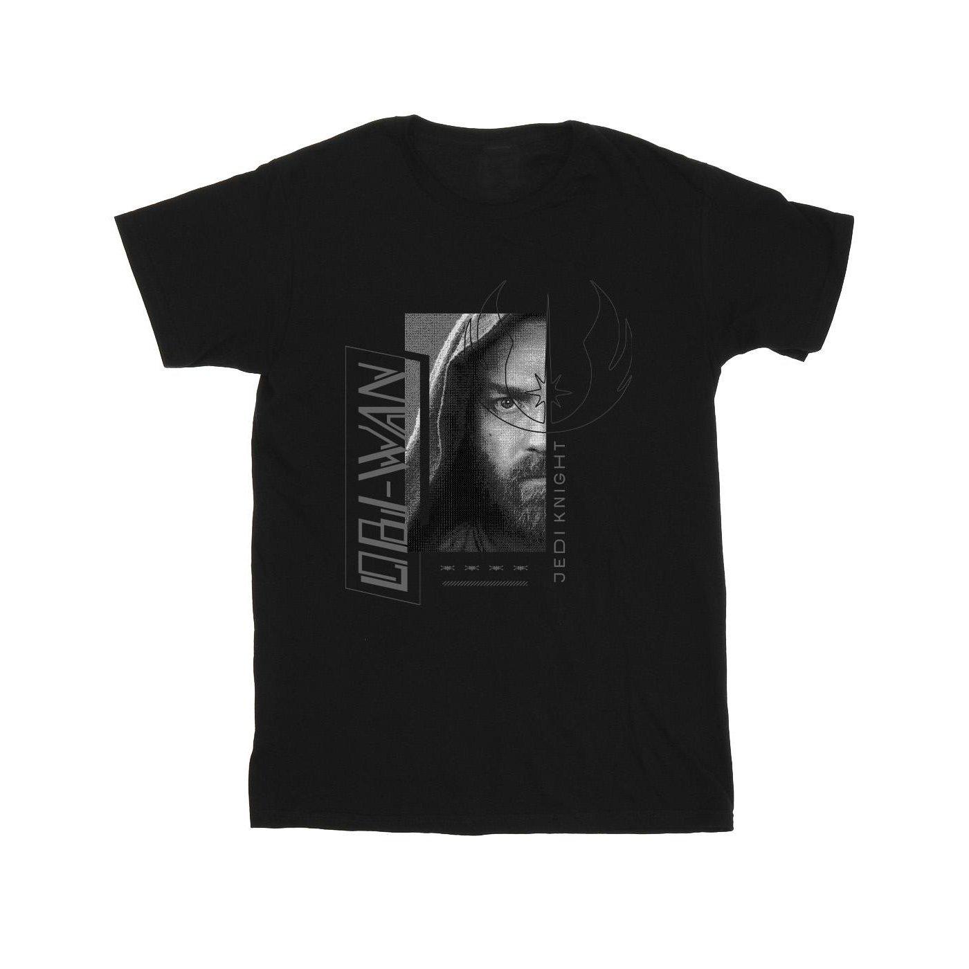 Image of Obiwan Kenobi Jedi Scifi Collage Tshirt Mädchen Schwarz 104