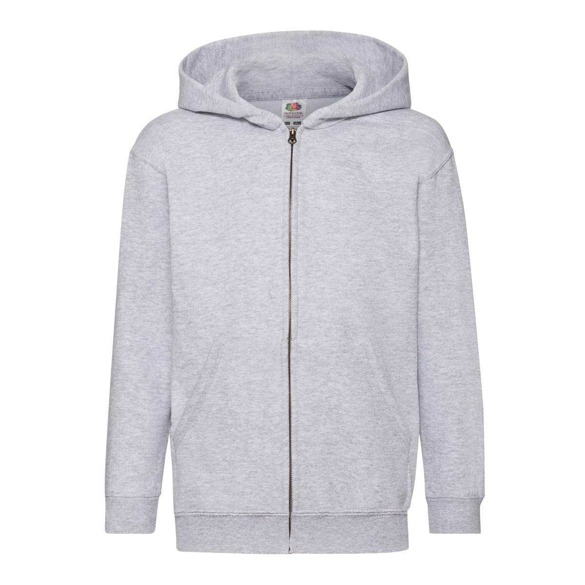 Image of Classic Hoodie Mit Durchgehendem Reißverschluss Mädchen Grau 164-170