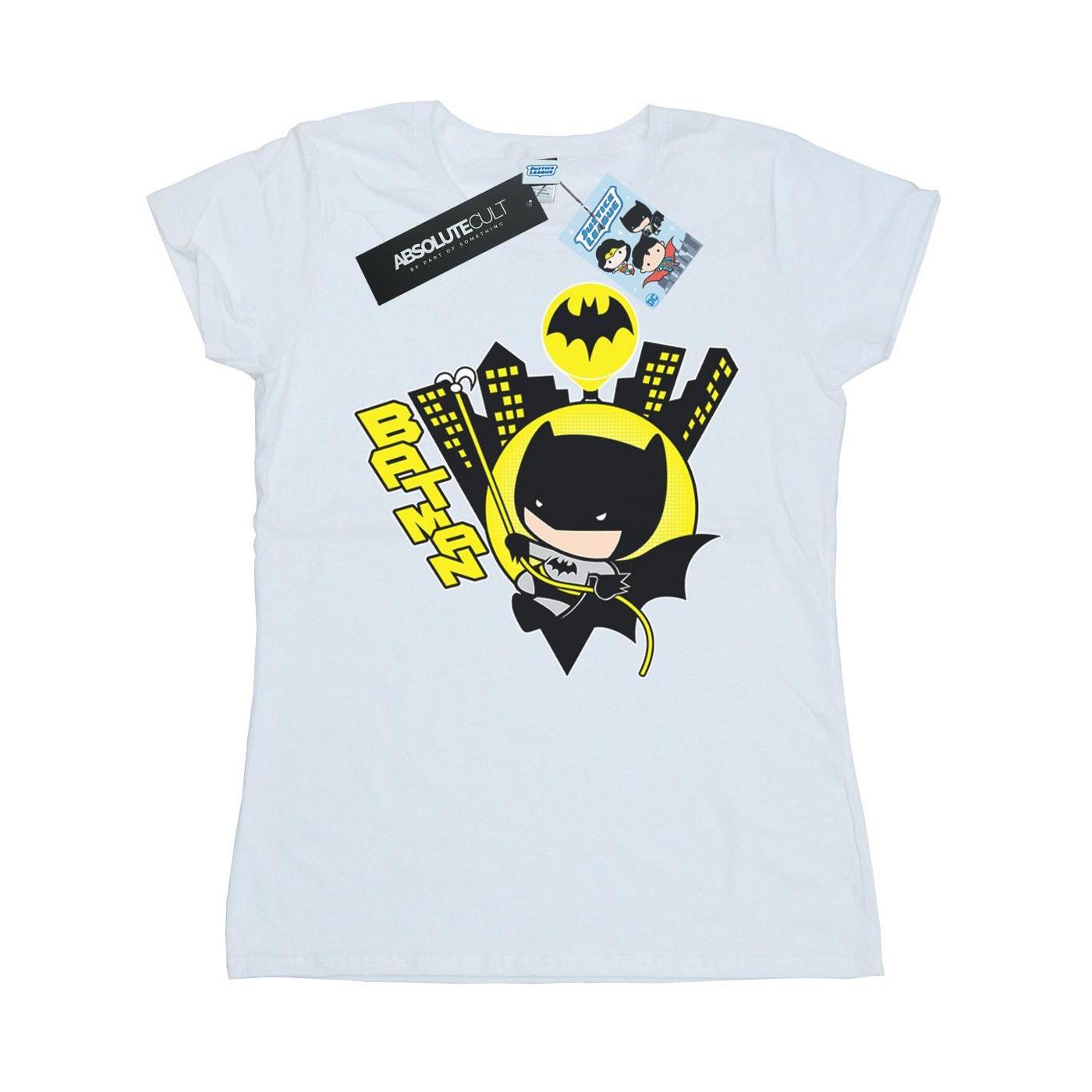 Image of Chibi Batman Swinging Tshirt Damen Weiss XL