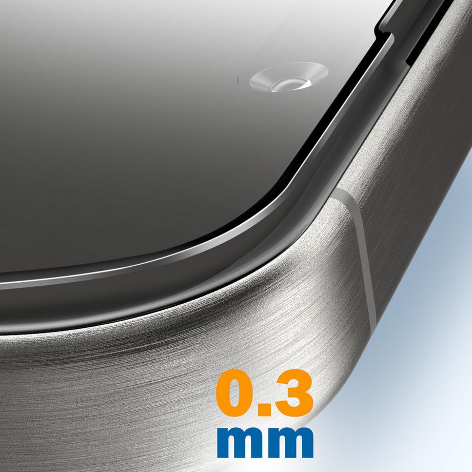 Avizar  Glas-Folie iPhone 16 Pro Rand Schwarz 