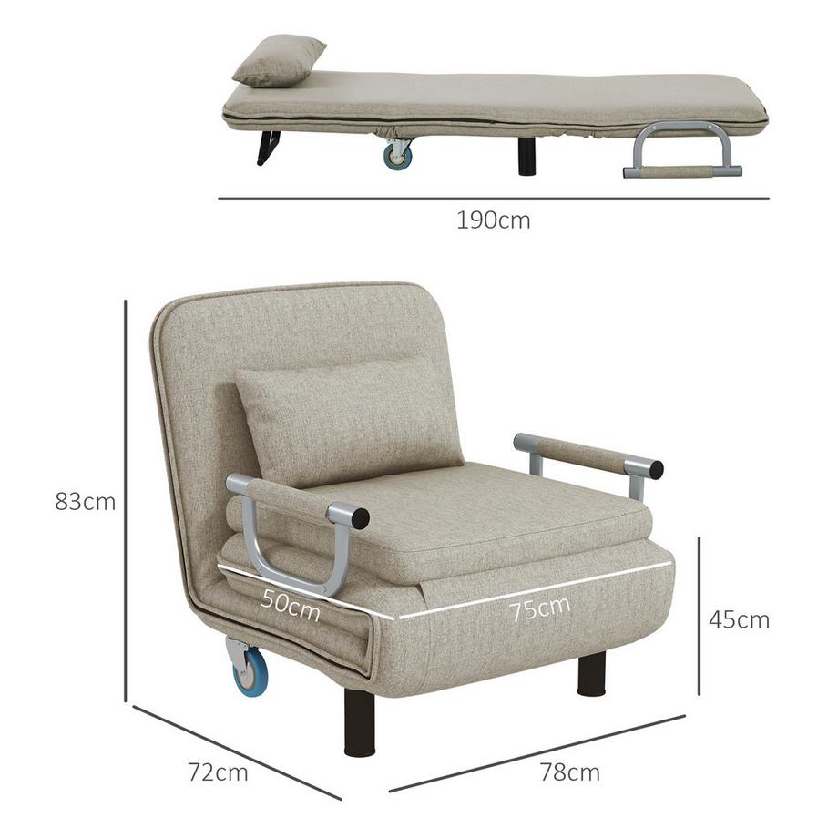 HOMCOM Chaise de couchage  