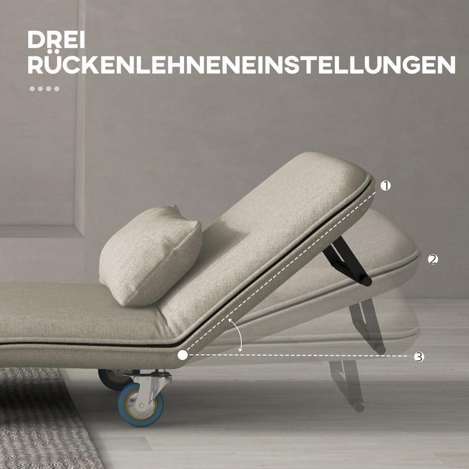 HOMCOM Chaise de couchage  