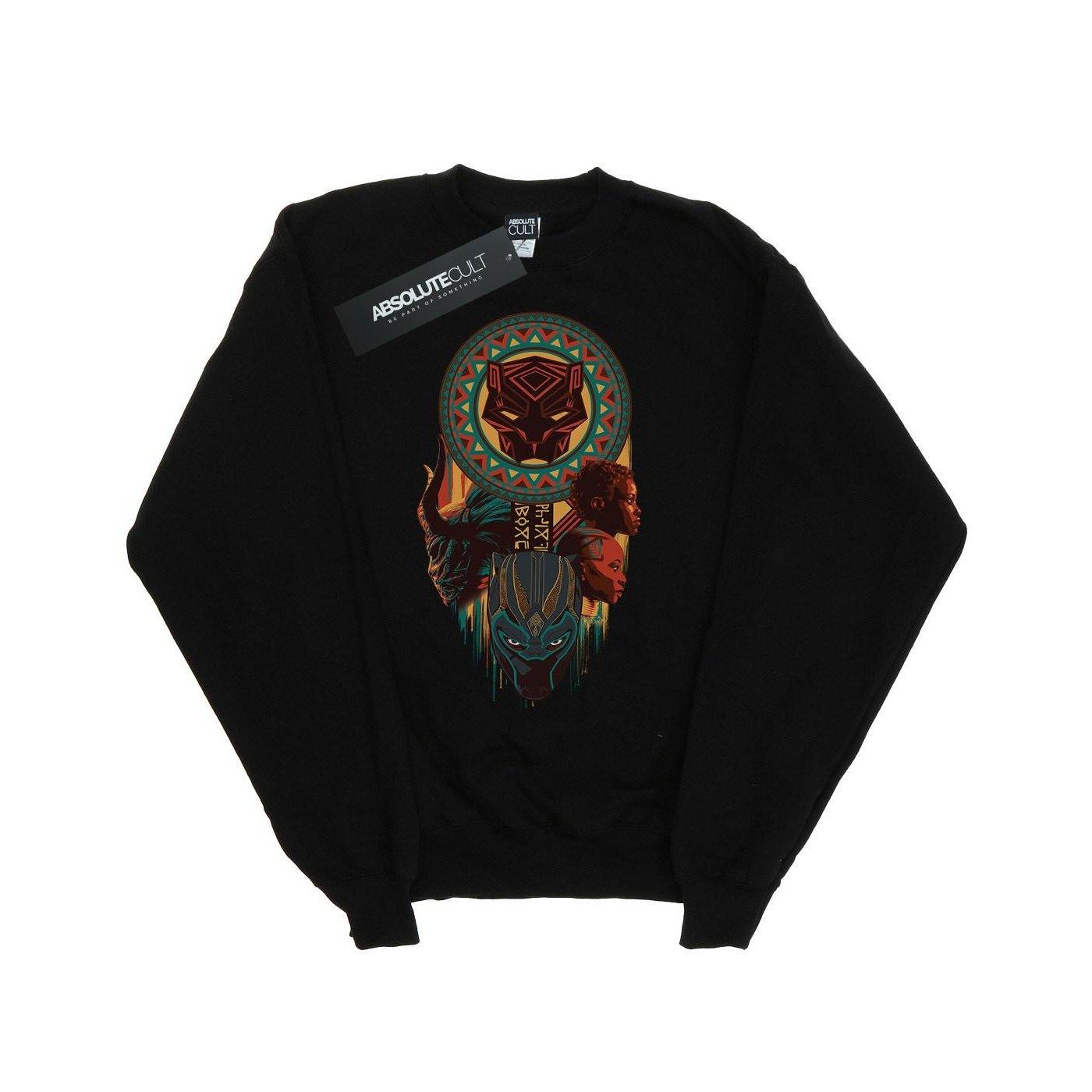 Image of Black Panther Totem Sweatshirt Unisex Schwarz 116