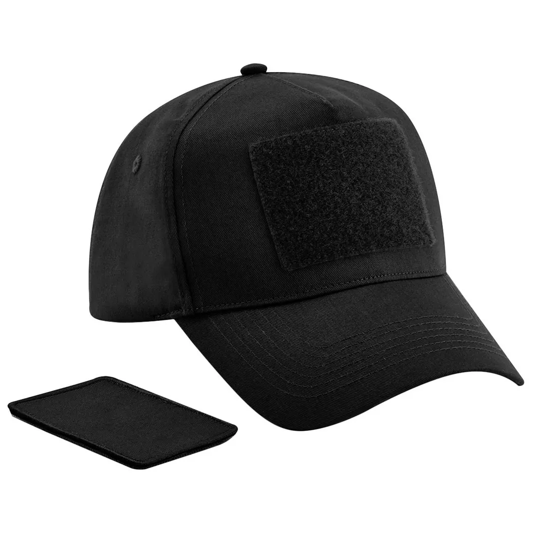 Beechfield - Kappe Abnehmbarer Aufnäher, für Herren, Schwarz, One Size