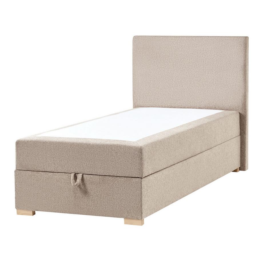 Beliani Lit boxspring avec rangement en Tissu  MAJOR  