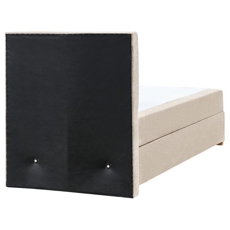 Beliani Lit boxspring avec rangement en Tissu  MAJOR  