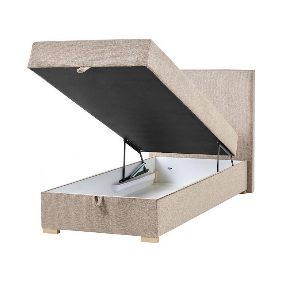 Lit boxspring avec rangement en Tissu  MAJOR