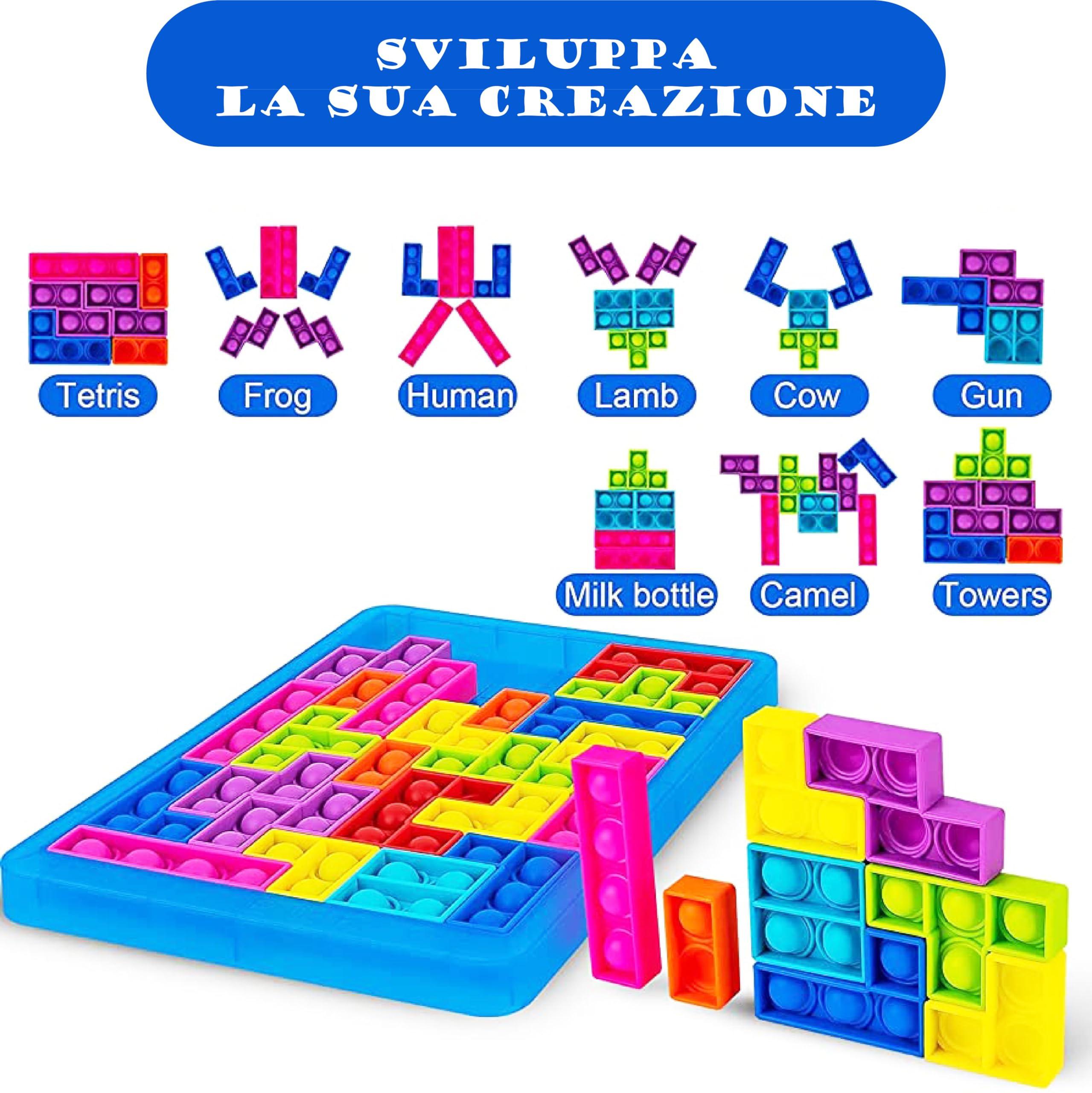 Activity-board  Puzzle Tetris Pop Up Spielzeug Popit Anti Stress Sensorisches Spielzeug Fidget Toys 