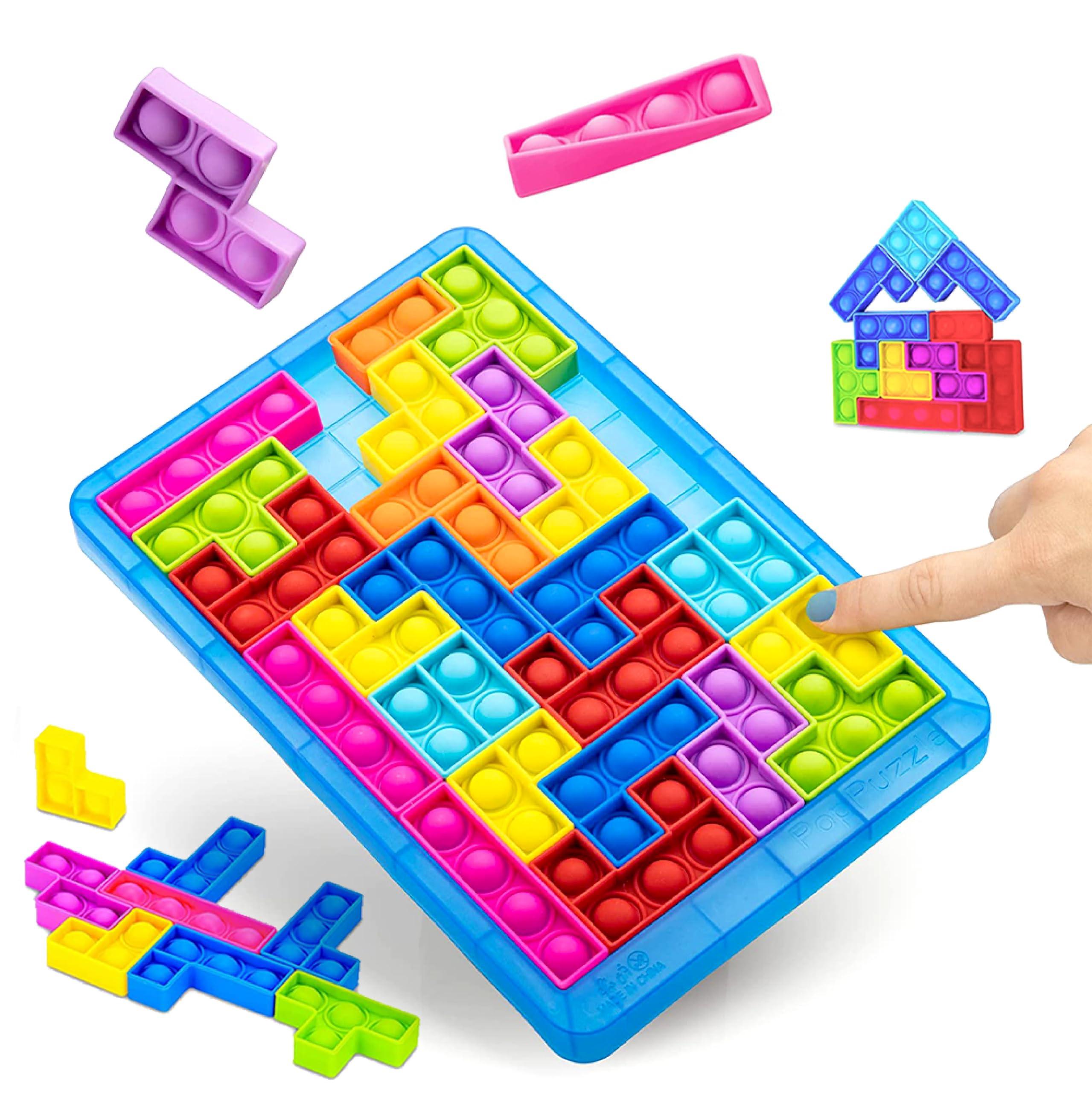 Activity-board  Puzzle Tetris Pop Up Spielzeug Popit Anti Stress Sensorisches Spielzeug Fidget Toys 