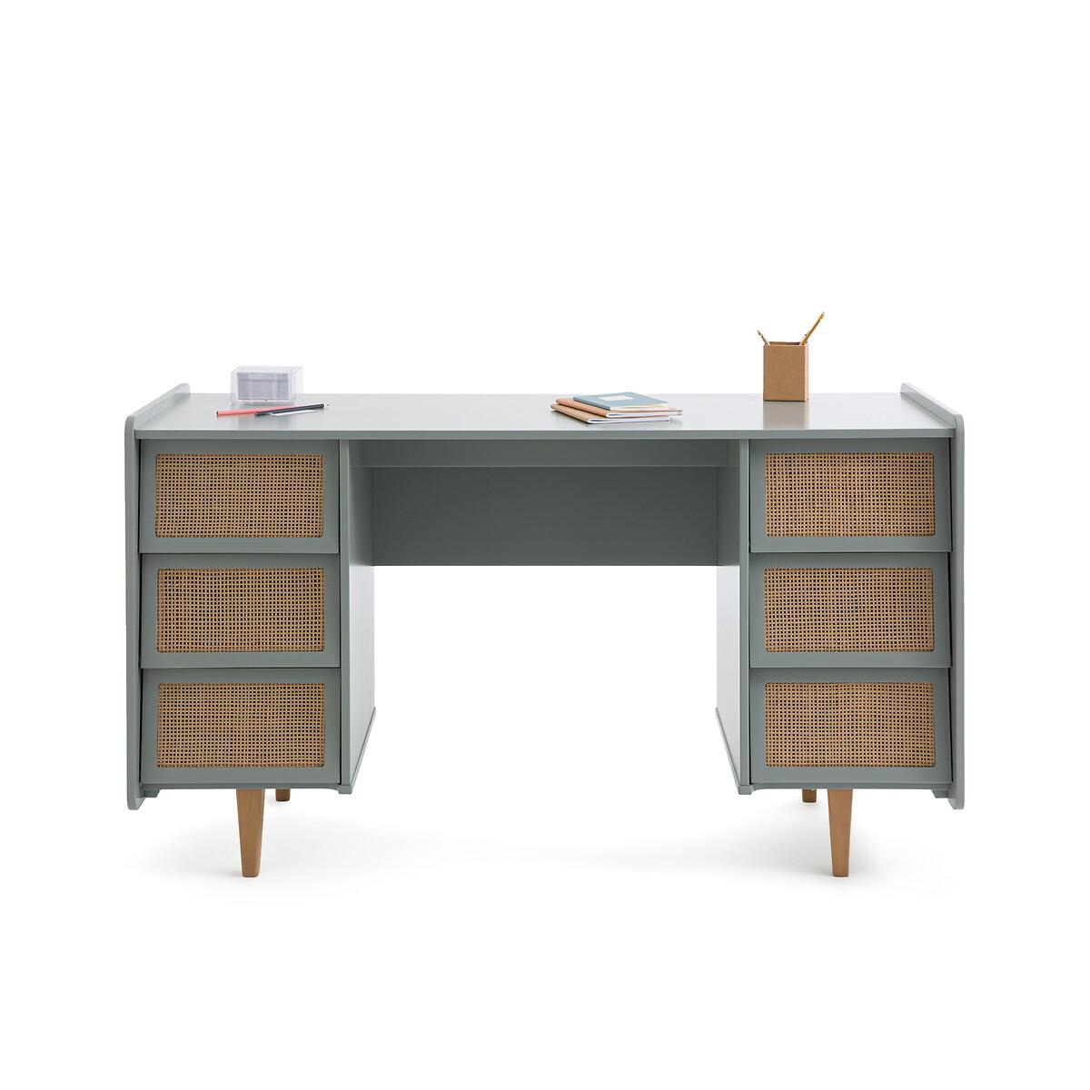 La Redoute Intérieurs Schreibtisch Doppelcontainer 6 Schubladen  