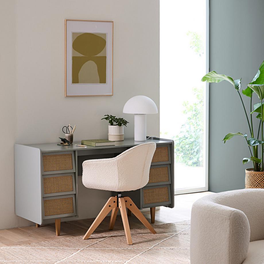 La Redoute Intérieurs Bureau double caisson 6 tiroirs  