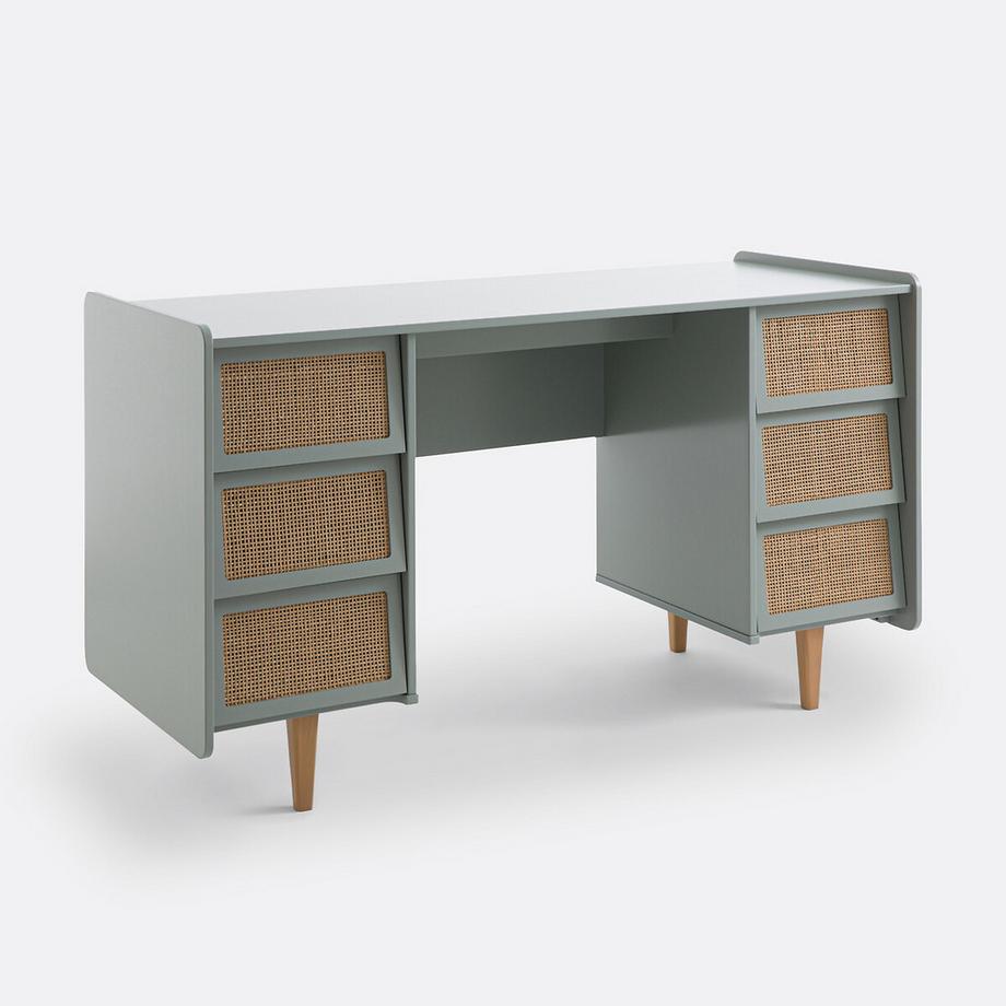 La Redoute Intérieurs Bureau double caisson 6 tiroirs  