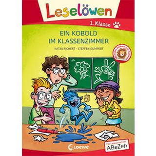 Leselöwen 1. Klasse - Ein Kobold im Klassenzimmer (Großbuchstabenausgabe) Richert, Katja; Loewe Erstlesebücher (Hrsg.); Gumpert, Steffen (Illustrationen) Gebundene Ausgabe 