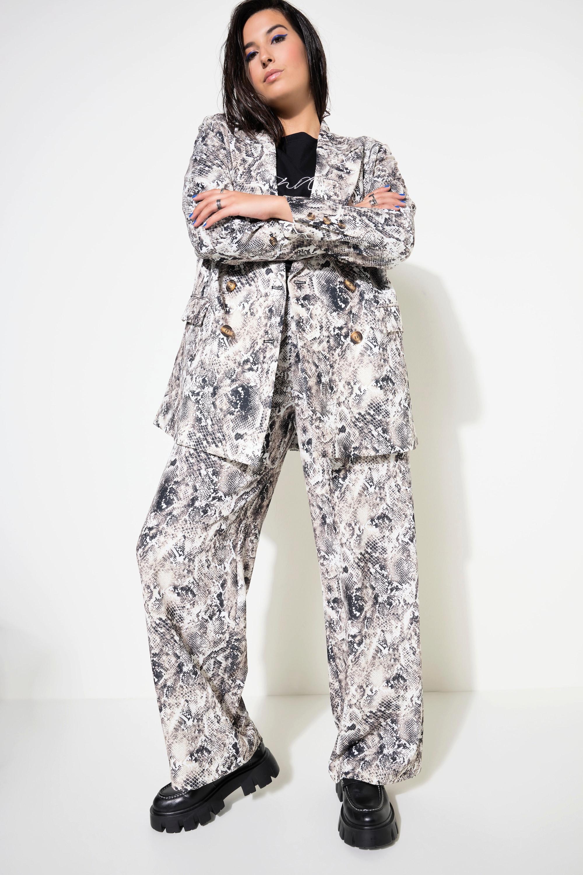 Studio Untold Blazer Doppiopetto Loose Shape Stampa Serpente  