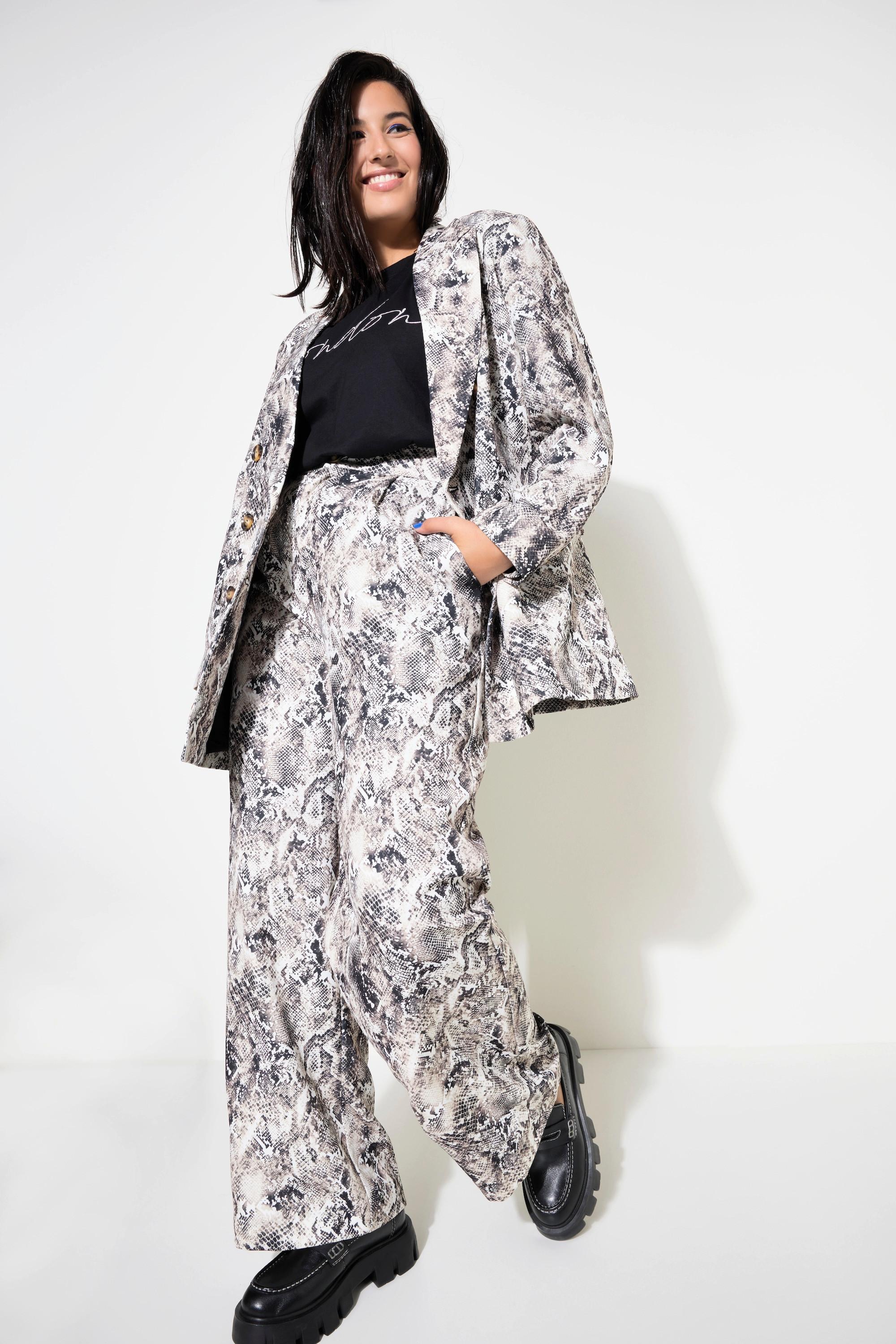 Studio Untold Blazer Doppiopetto Loose Shape Stampa Serpente  