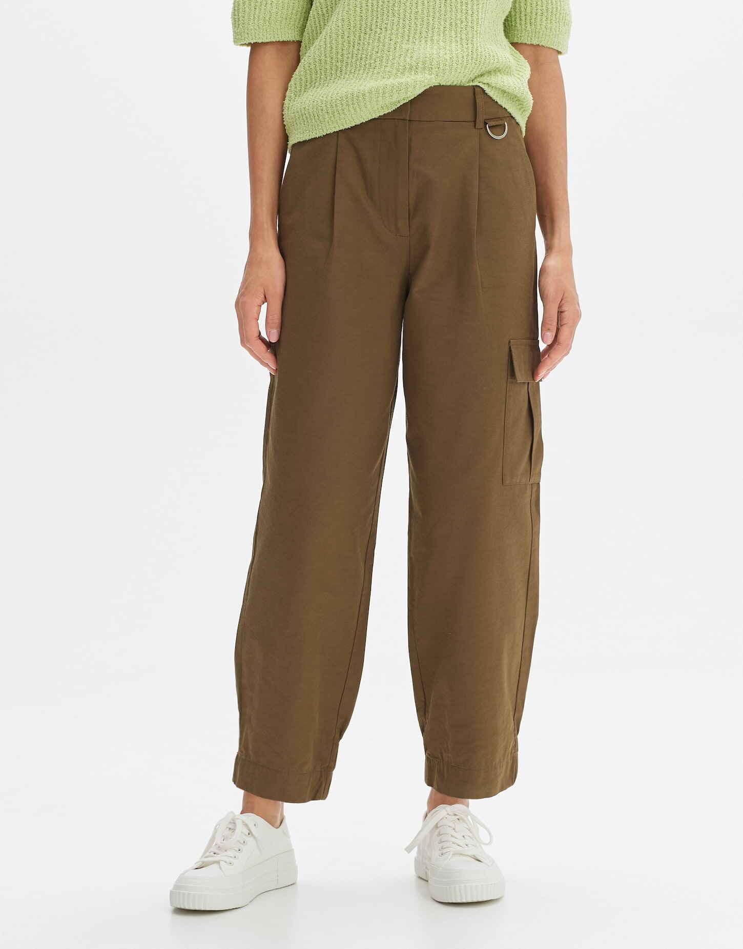 Image of Cargohose Mipara Ovaler Schnitt Damen Olivegrün 42