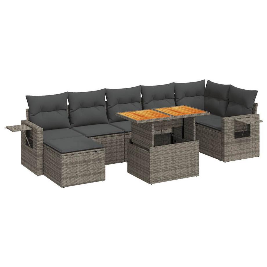 set di divani da giardino Polirattan