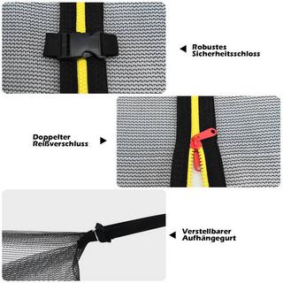 Northix  Rete di sicurezza per trampolino Ø427 cm per trampolini da giardino rete di ricambio interna nera 