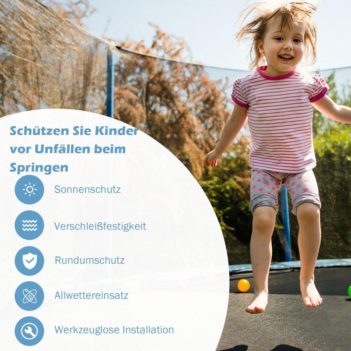 Northix  Rete di sicurezza per trampolino Ø427 cm per trampolini da giardino rete di ricambio interna nera 