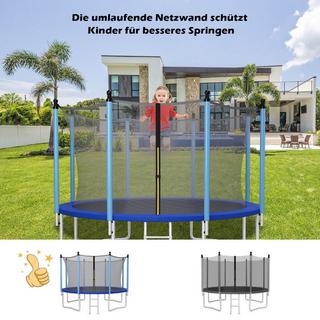 Northix  Rete di sicurezza per trampolino Ø427 cm per trampolini da giardino rete di ricambio interna nera 