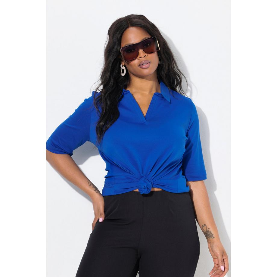 Ulla Popken Polo Linea A Collo Polo Mezza Manica  