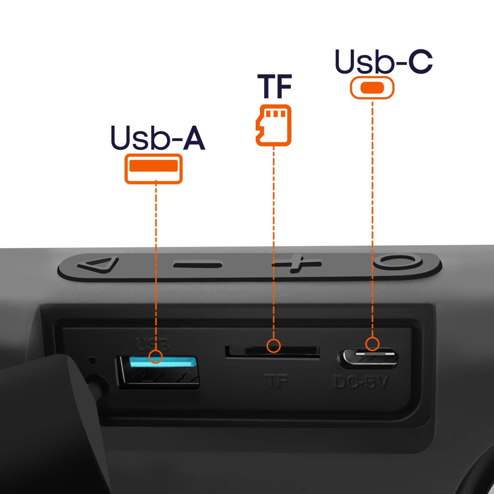 Wiwu  Enceinte Bluetooth WiWU Thunder H2 Noir 