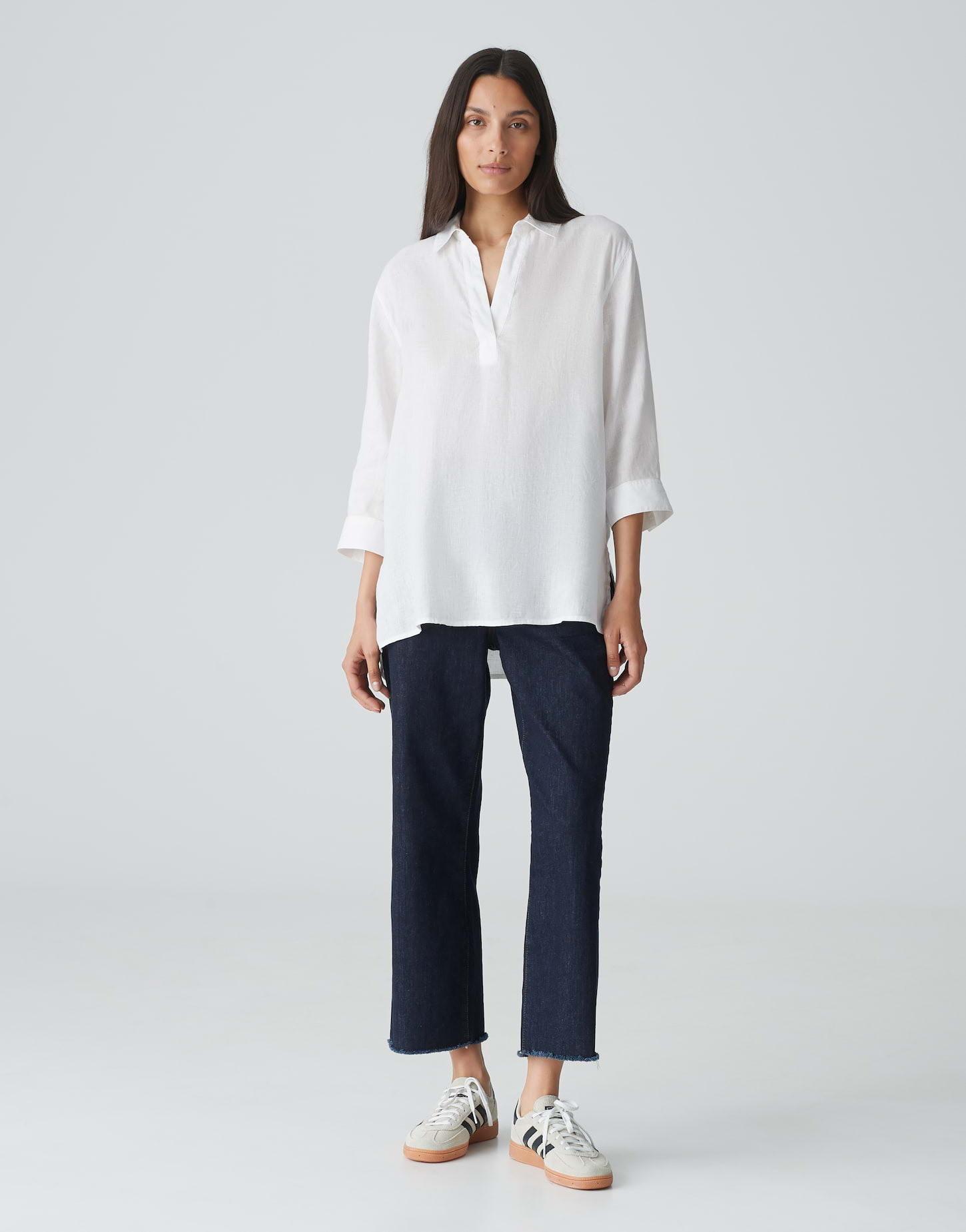 OPUS  Blouse en lin Fengani coupe droite 