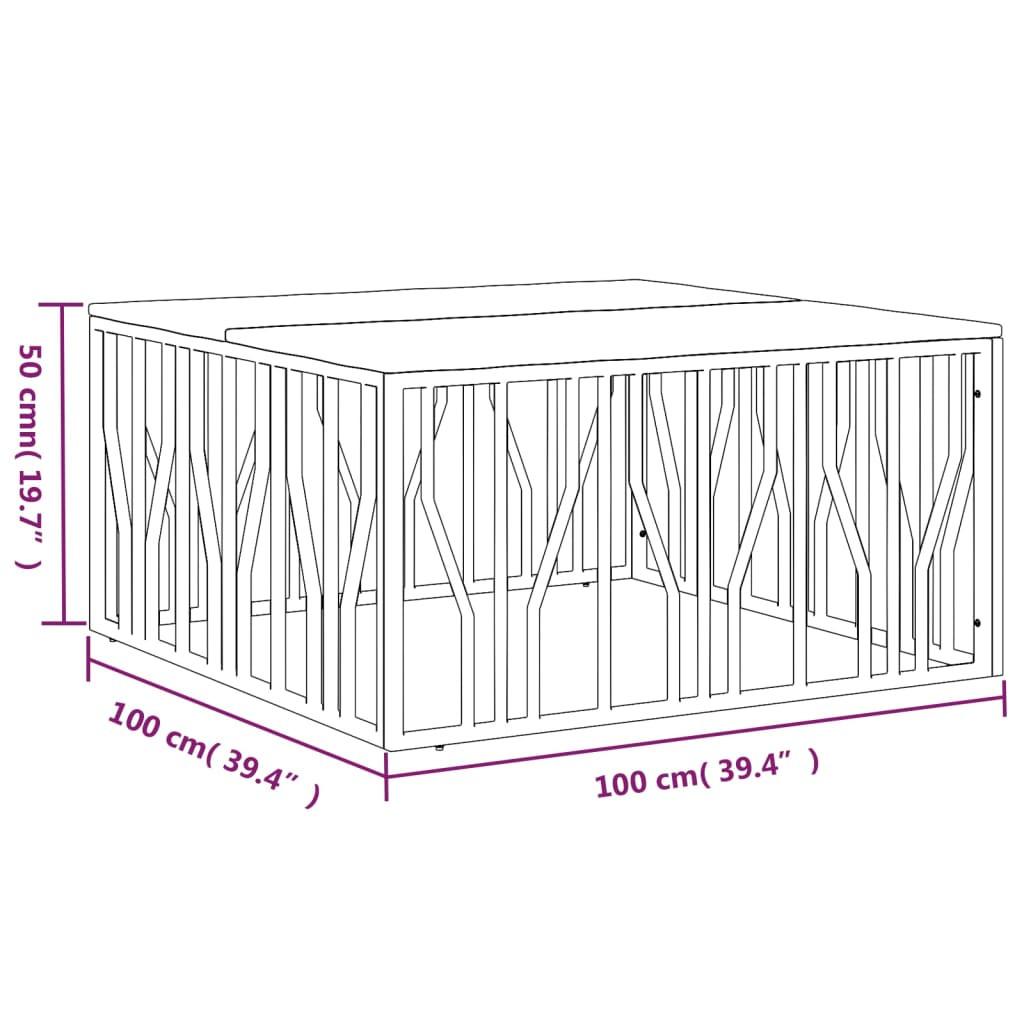 VidaXL Table basse acier inoxydable  