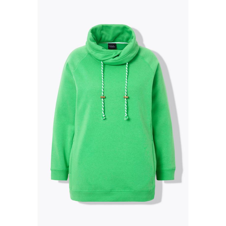Ulla Popken Sweatshirt Weiter Stehkragen Taschen Raglan Langarm  