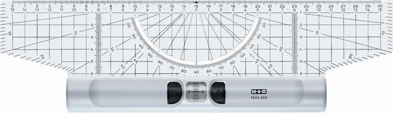 M+R  M+R Rolllineal Acryl 30cm 15300000 Winkelmesser Lupe 