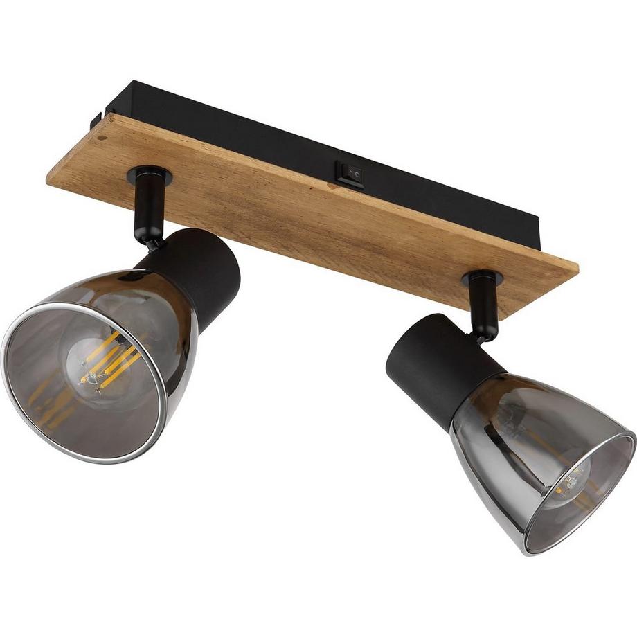 mutoni Spot Claude bois marron foncé 2xE14  