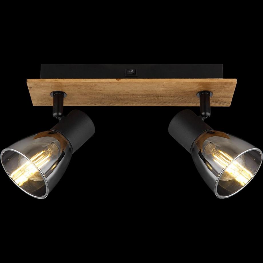 mutoni Spot Claude bois marron foncé 2xE14  