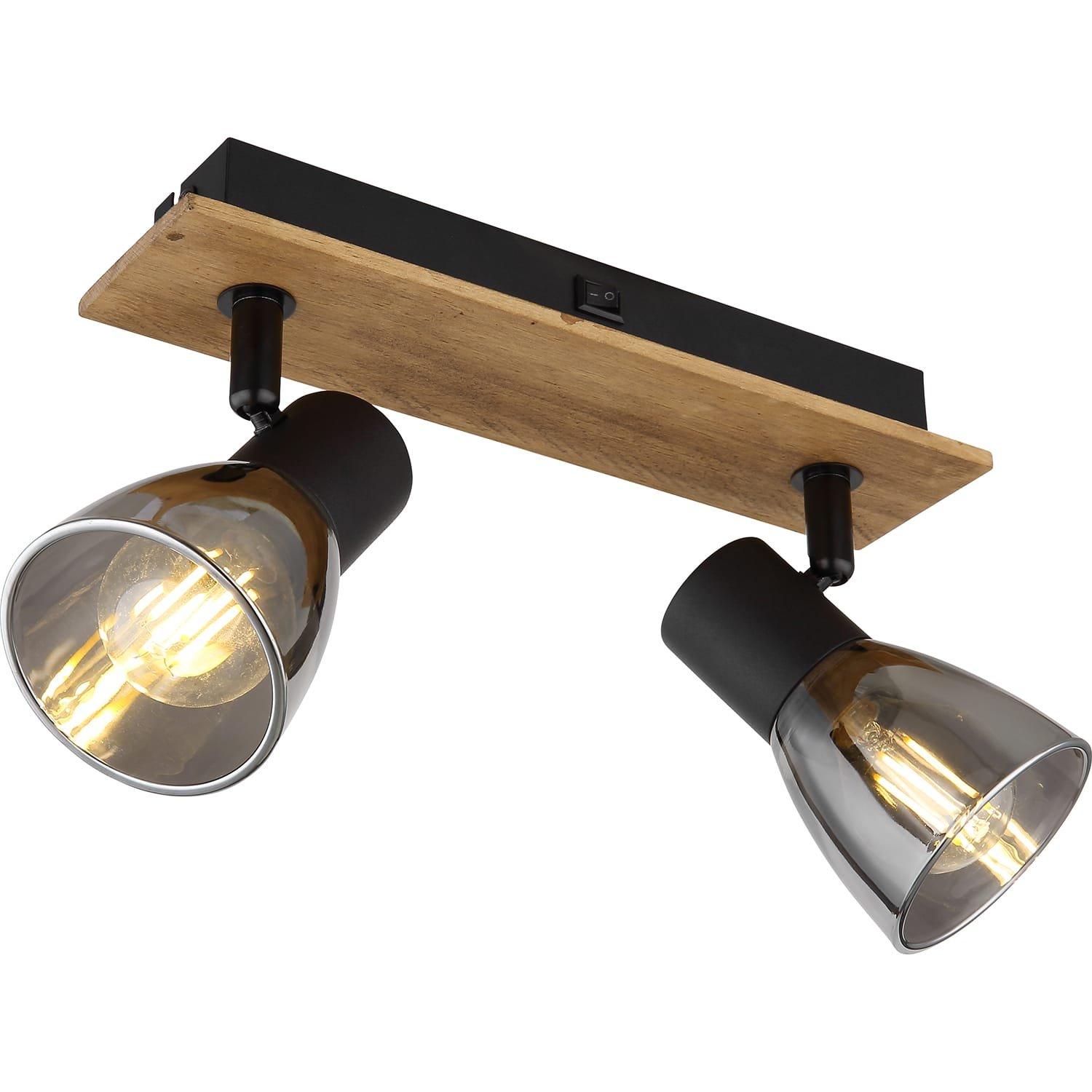 Image of Strahler Claude Holz dunkel 2xE14 Strahler Claude Holz dunkel 2xE14