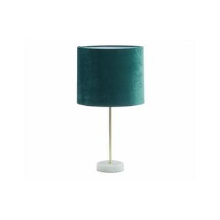 OZAIA Lampe de chevet en velours style charme AEGON socle en marbre  