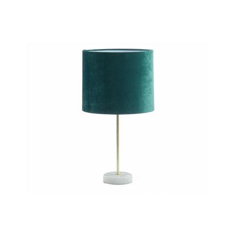 OZAIA Lampe de chevet en velours style charme AEGON socle en marbre  