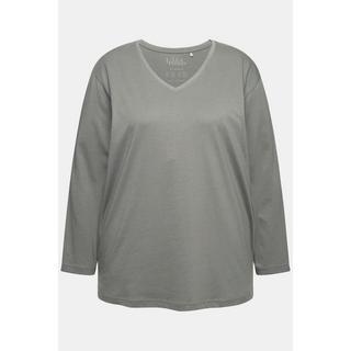 Ulla Popken  Maglia dalle linee morbide con scollo a V e maniche lunghe 