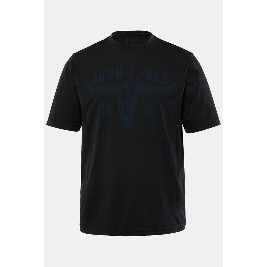 JP1880 Mezze Maniche Stampa Petto T-Shirt Look Vintage  