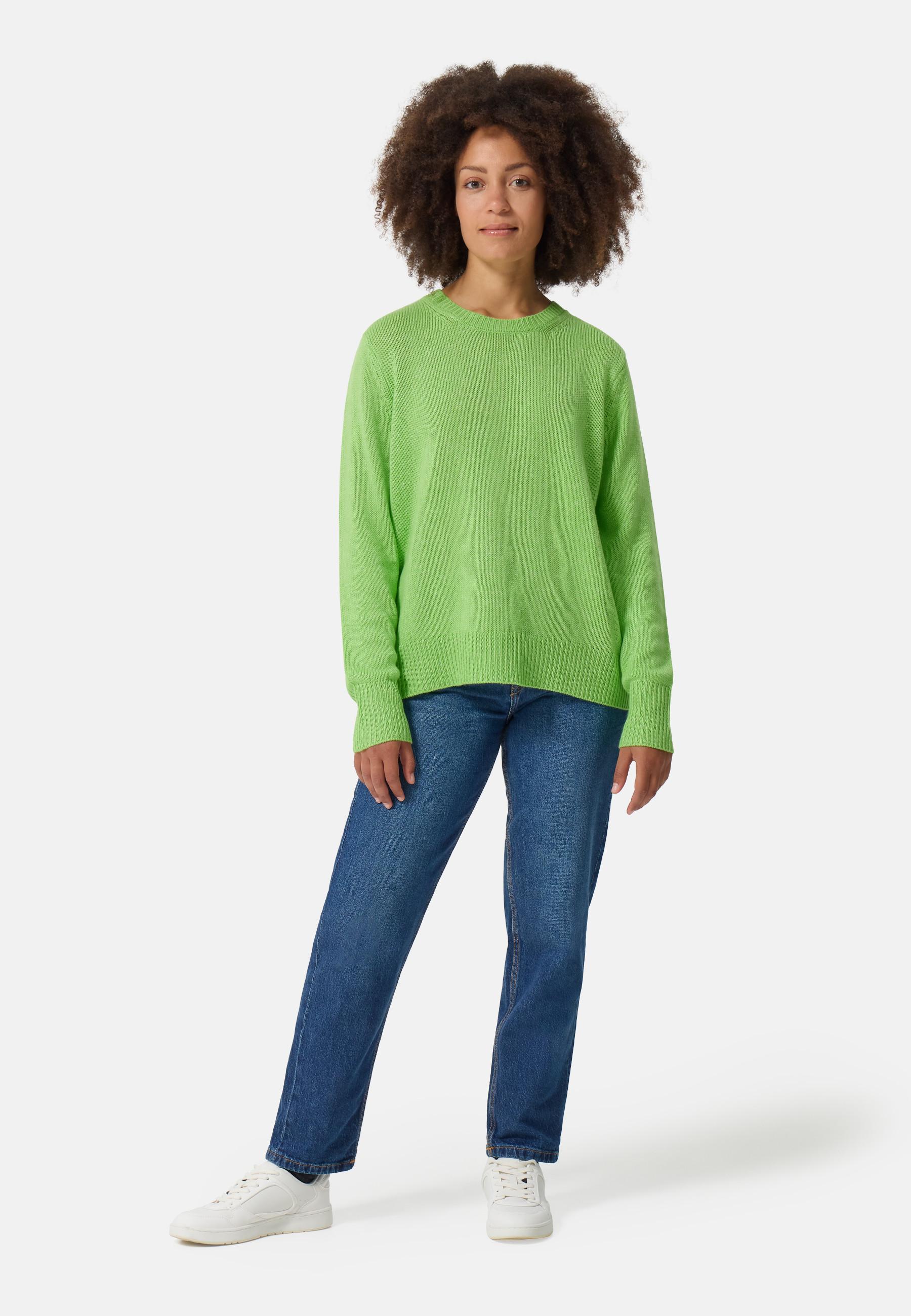 CASH-MERE.CH  Seide Kaschmir Oversize Style Rundhals Pullover 