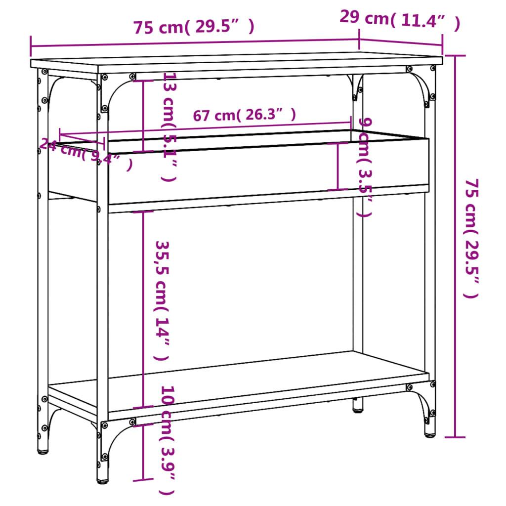 VidaXL Table console bois d'ingénierie  