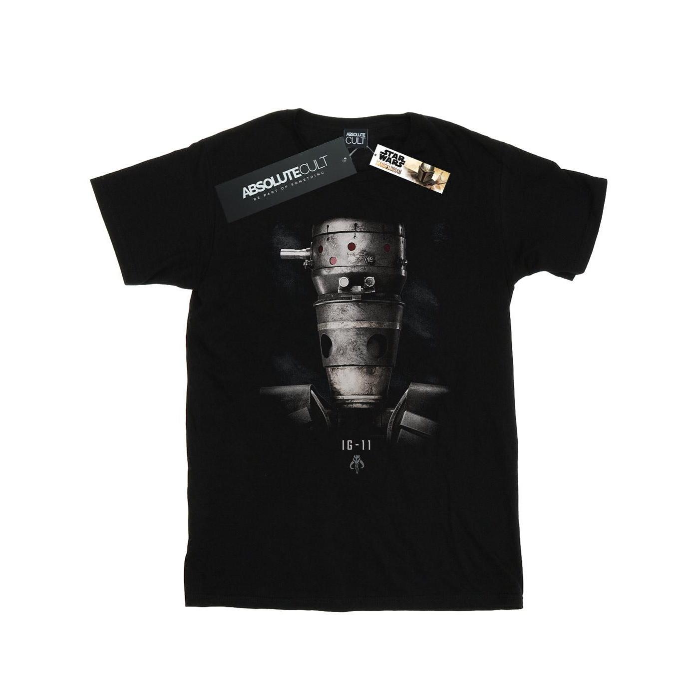 Image of The Mandalorian Ig11 Droid Poster Tshirt Damen Schwarz XL